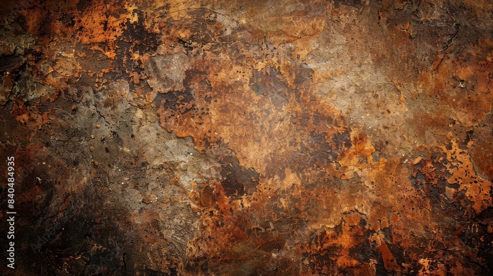 Rusted Metal Surface with Grunge Texture in Earthy Tones Rusted Metal Surface with Grunge Texture in Earthy Tones
