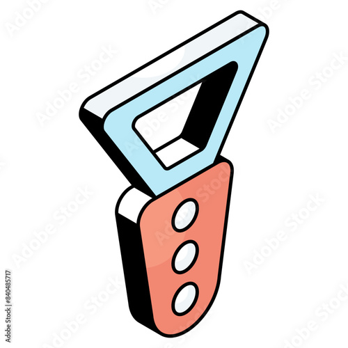 An icon design of bottle opener