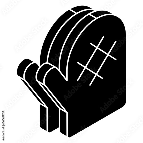 Creative design icon of cooking gloves