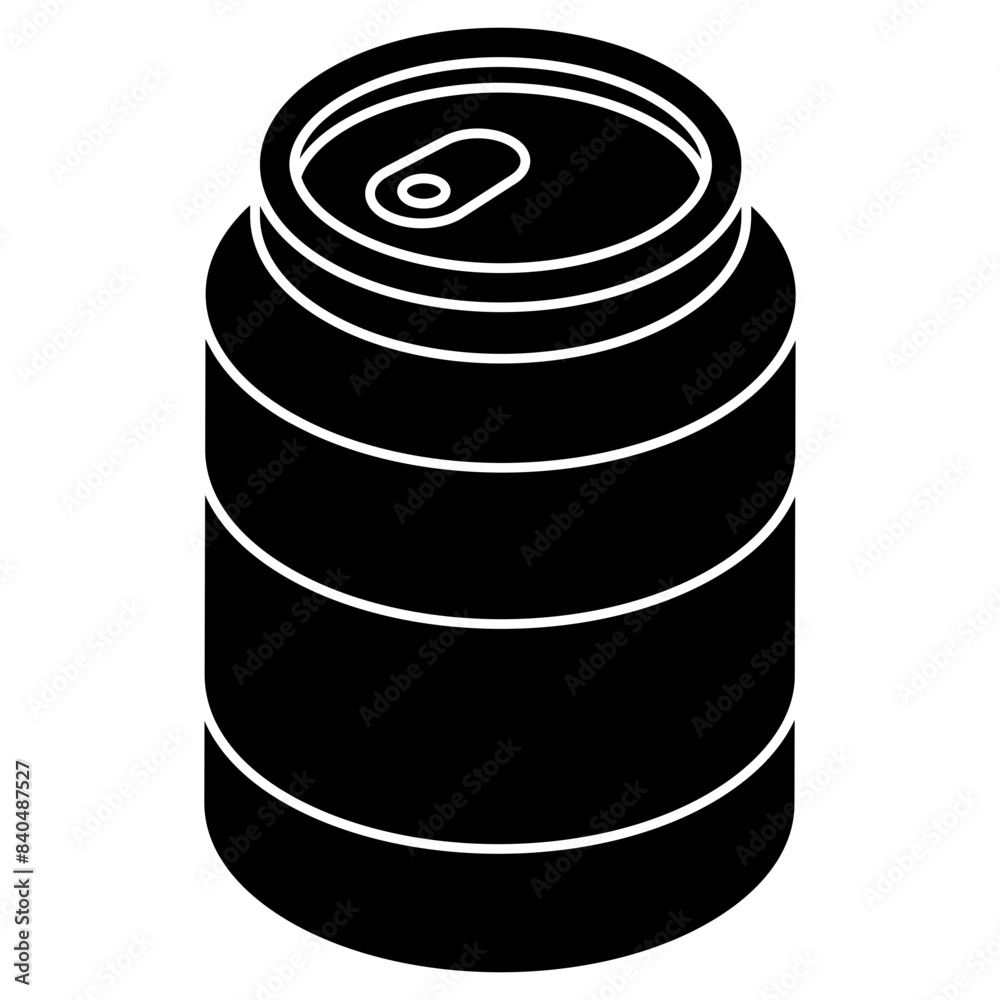A colored design icon of canned food A colored design icon of canned food