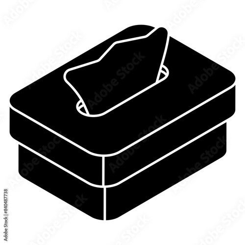 Creative design icon of tissue box