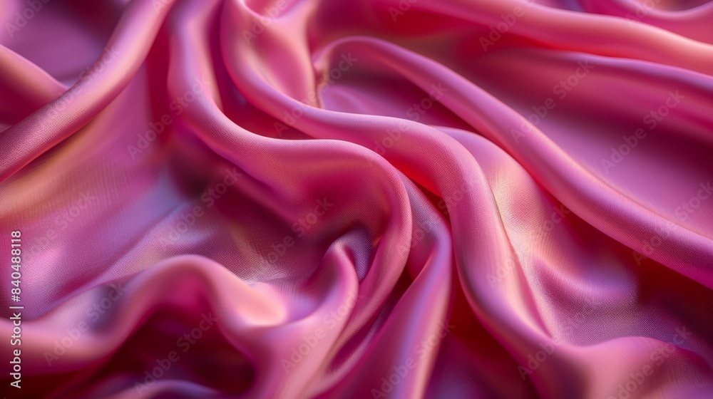Smooth pink and purple silk fabric with elegant folds Smooth pink and purple silk fabric with elegant folds