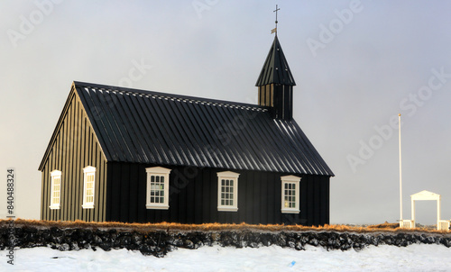 Budakirkja black church, Snaefellsnes Peninsula, western Iceland, Polar Regions photo