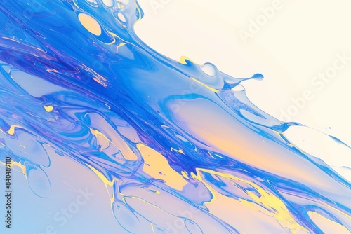 Water droplets in abstract form and colorful creation