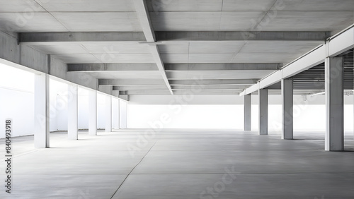 empty corridor in a building, ai generated
