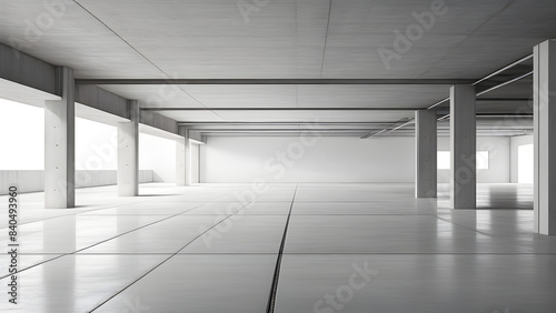 empty corridor in a building, ai generated