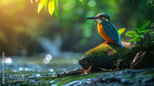 "Vibrant Kingfisher with Colorful Feathers in High Fidelity"
