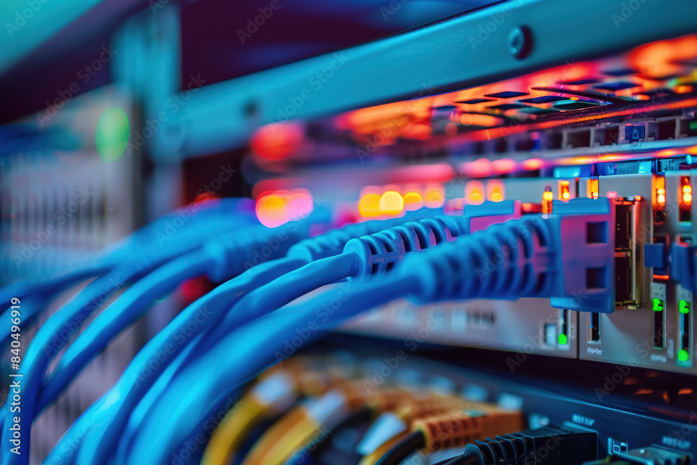 network cables connected to a server in a data center network cables connected to a server in a data center
