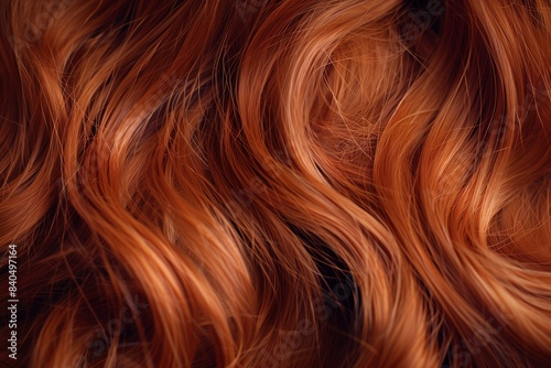 Closeup of Copper Hair with Rich Red Highlights in Soft Wave Style