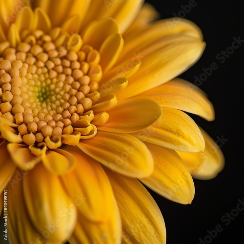 flower Photography  Chrysanthemum boreale  Close up view  Close up view  Isolated on black Background