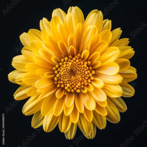 flower Photography  Chrysanthemum japonense  Close up view  Close up view  Isolated on black Background