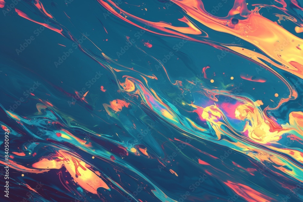 Water droplets in abstract form and vibrant artwork Water droplets in abstract form and vibrant artwork