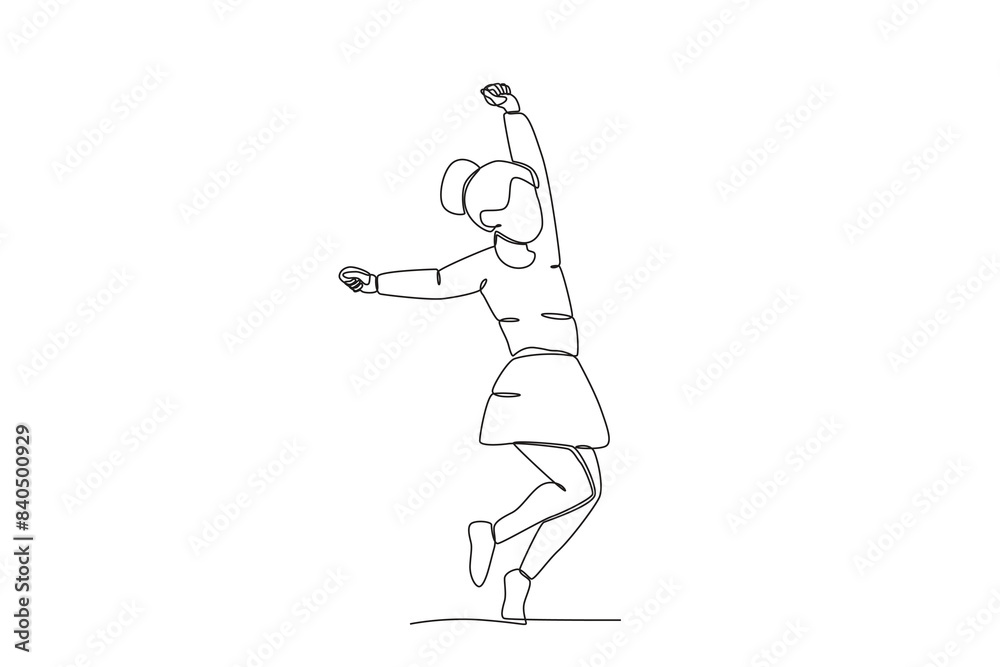 Continuous one line drawing of Happy daughter, child day concept. Modern continuous line draw design graphic vector illustration
Continuous one line drawing of Happy daughter, child day concept. Modern continuous line draw design graphic vector illustration