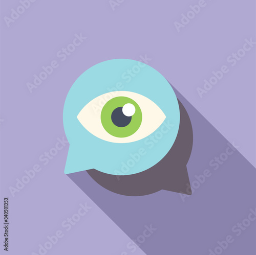 Abstract stylized eye illustration with modern flat design and abstract symbol concept, minimalistic and contemporary artwork, in a unique, futuristic, and trendy vector graphic