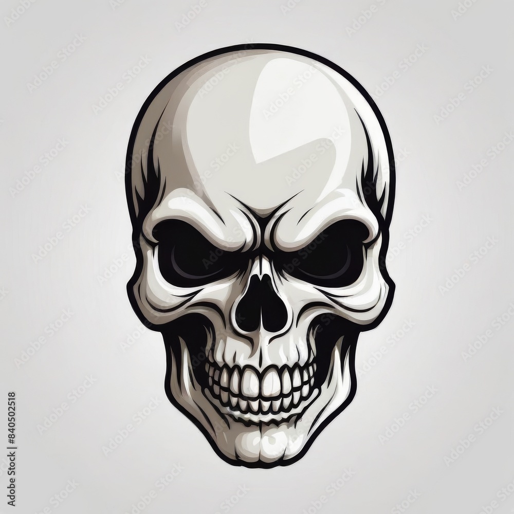 Fiery-Eyed Skull Illustration Fiery-Eyed Skull Illustration