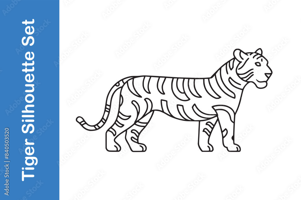 Obraz premium Royal Bengal Tiger with vector collection.