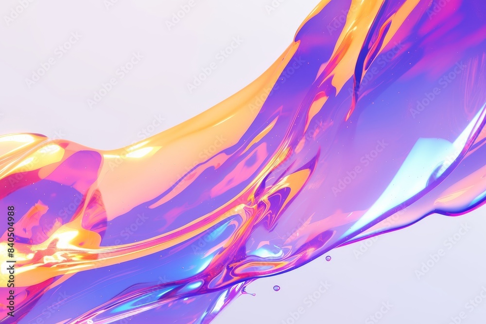 Fototapeta premium Colorful abstract water droplets in vibrant artwork