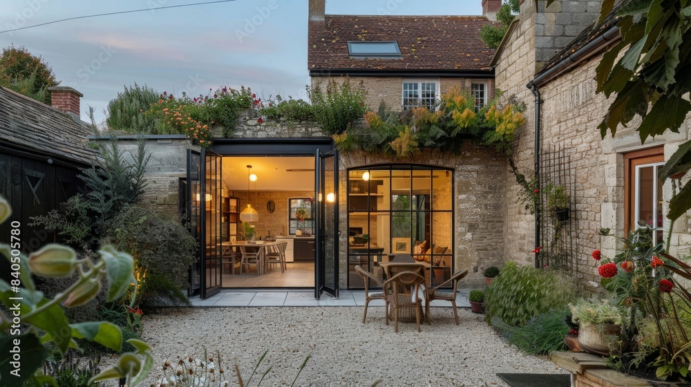 Fototapeta premium Recently renovated old classic English detached house