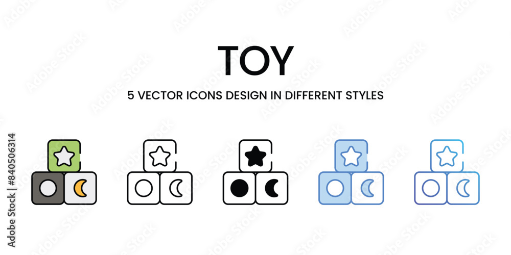 Toy icons vector set stock illustration. Toy icons vector set stock illustration.