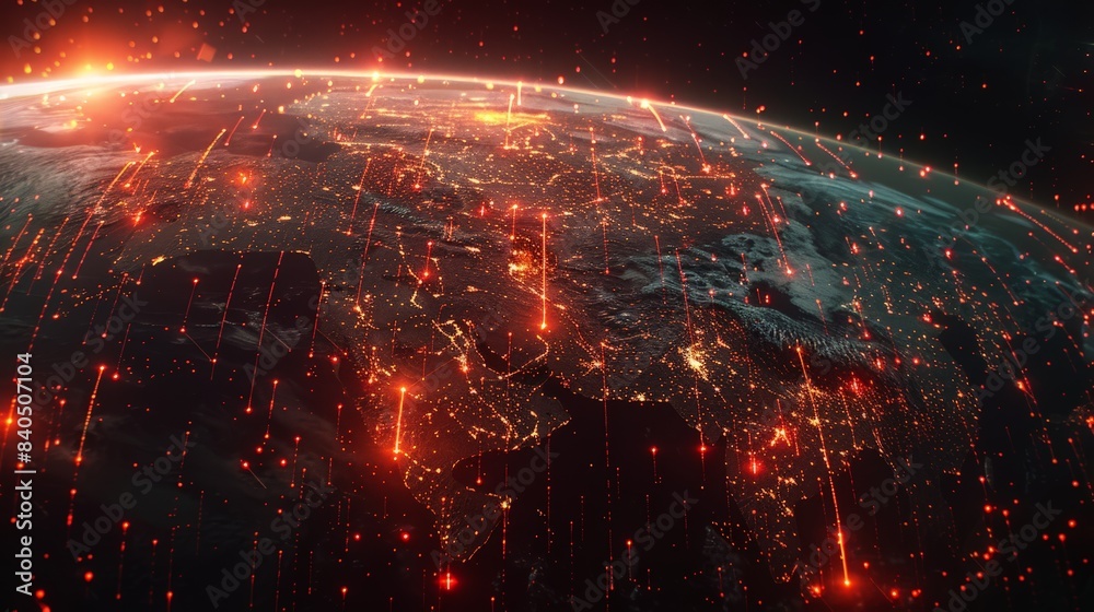 Global Map with Satellite Imagery, Showing Earth's Lands and Oceans Global Map with Satellite Imagery, Showing Earth's Lands and Oceans