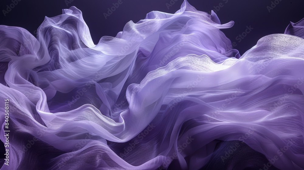 Obraz premium Purple Abstract Art: Flowing Texture with Light Reflections