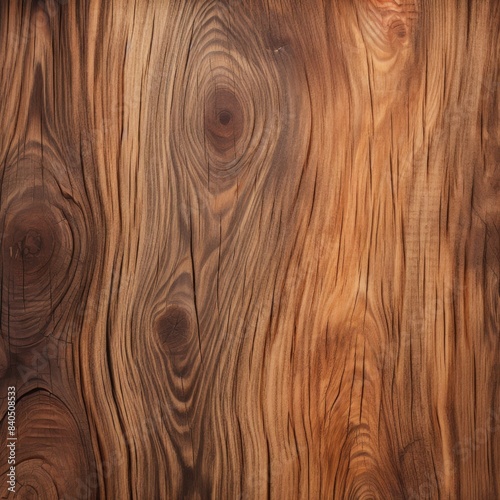 The wood grain is very visible and the wood is brown