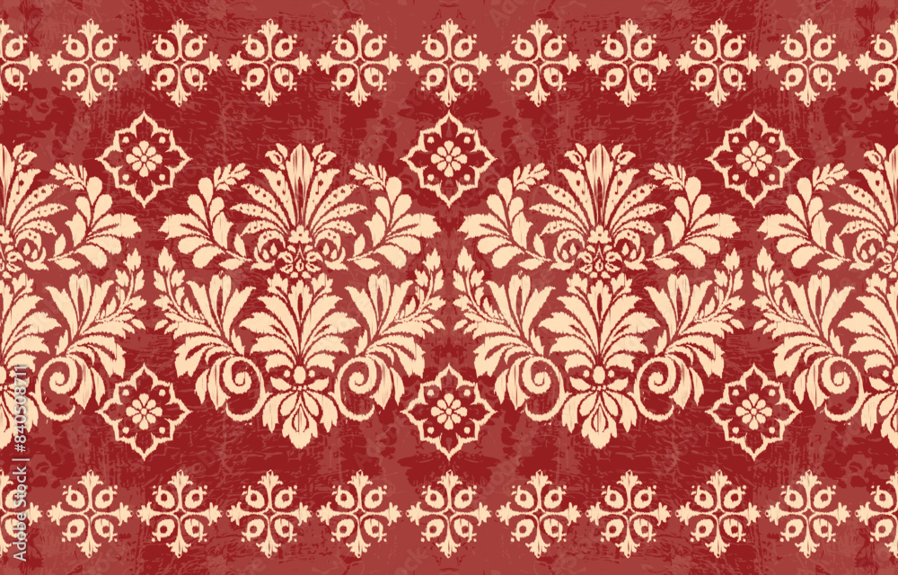 Abstract Traditional Scribble Style Hand Drawn Ikat Seamless Vector Pattern Trendy Fashion Colors Perfect for Allover Fabric Print or Wall Paper Damask Ethnic Concept Bright Orange White Tones Abstract Traditional Scribble Style Hand Drawn Ikat Seamless Vector Pattern Trendy Fashion Colors Perfect for Allover Fabric Print or Wall Paper Damask Ethnic Concept Bright Orange White Tones