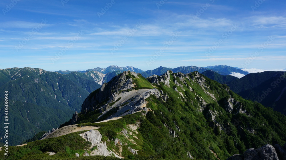 Obraz premium 燕岳山頂