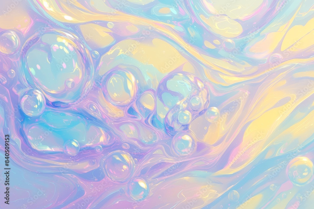 Abstract painting of water droplets in colorful creation Abstract painting of water droplets in colorful creation