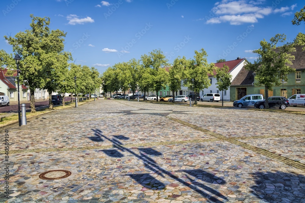 gommern, deutschland - panorama in der altstadt