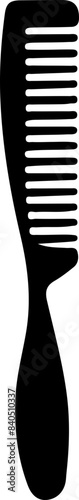 Silhouette of Hair Comb Symbolizing Grooming and Tidiness