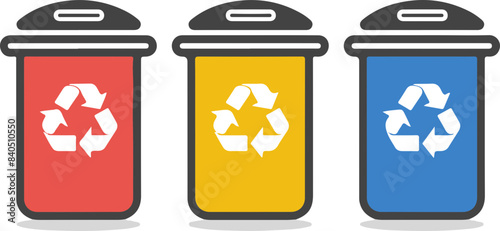 Colorful Recycling Bins Promoting Waste Segregation