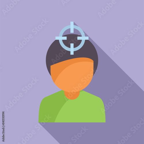 Abstract vector design concept icon representing targeted marketing segmentation and focused individual consumer demographics for advertising strategy and customer engagement