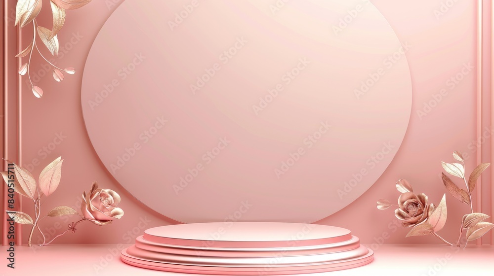 Sophisticated pink base, ideal for showcasing prestigious awards or luxury product displays. Vector images Sophisticated pink base, ideal for showcasing prestigious awards or luxury product displays. Vector images