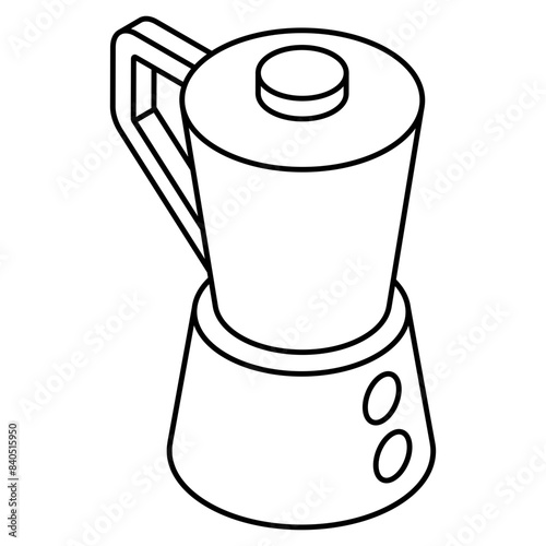 A flat design icon of blender 