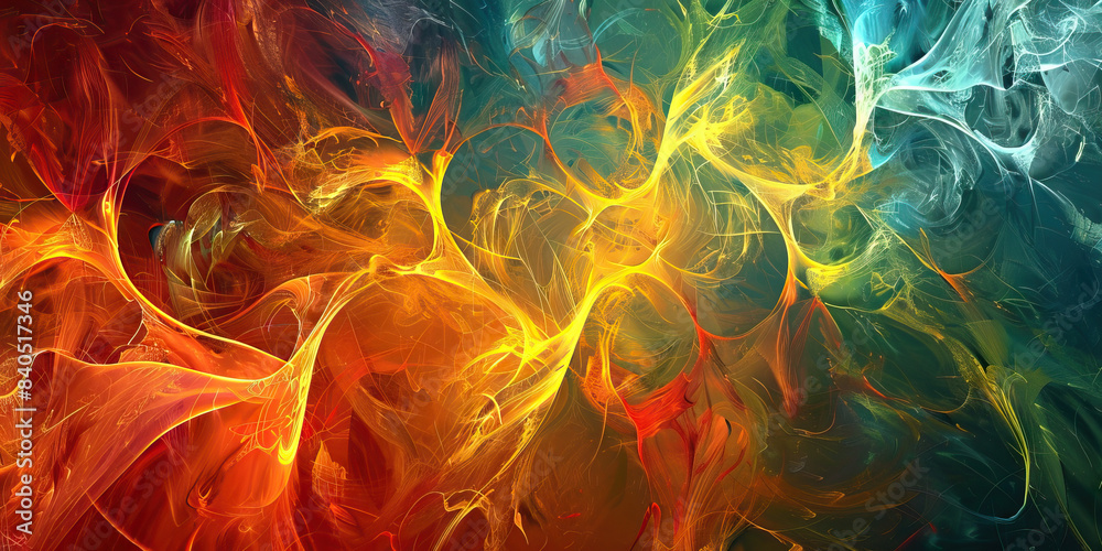 Obraz premium Sale Chaos Theory: Abstract chaos theory patterns with sale elements intertwined in a dynamic and energetic composition.