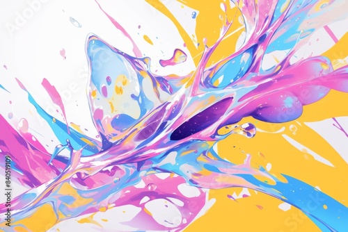 Abstract water droplets in colorful and various artwork