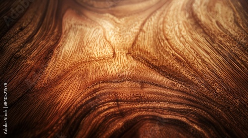 Close-up view of beautiful, intricate wood grain texture with warm, natural tones, perfect for design backgrounds and nature-themed projects.