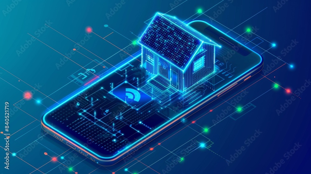 Doodles of Internet of things doodles on the background. Controlling smart home devices through home network. Doodles of Internet of things doodles on the background. Controlling smart home devices through home network.