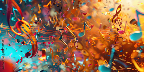 Price Slash Symphony: Abstract musical notes and instruments playing a melody of slashed prices and savings.