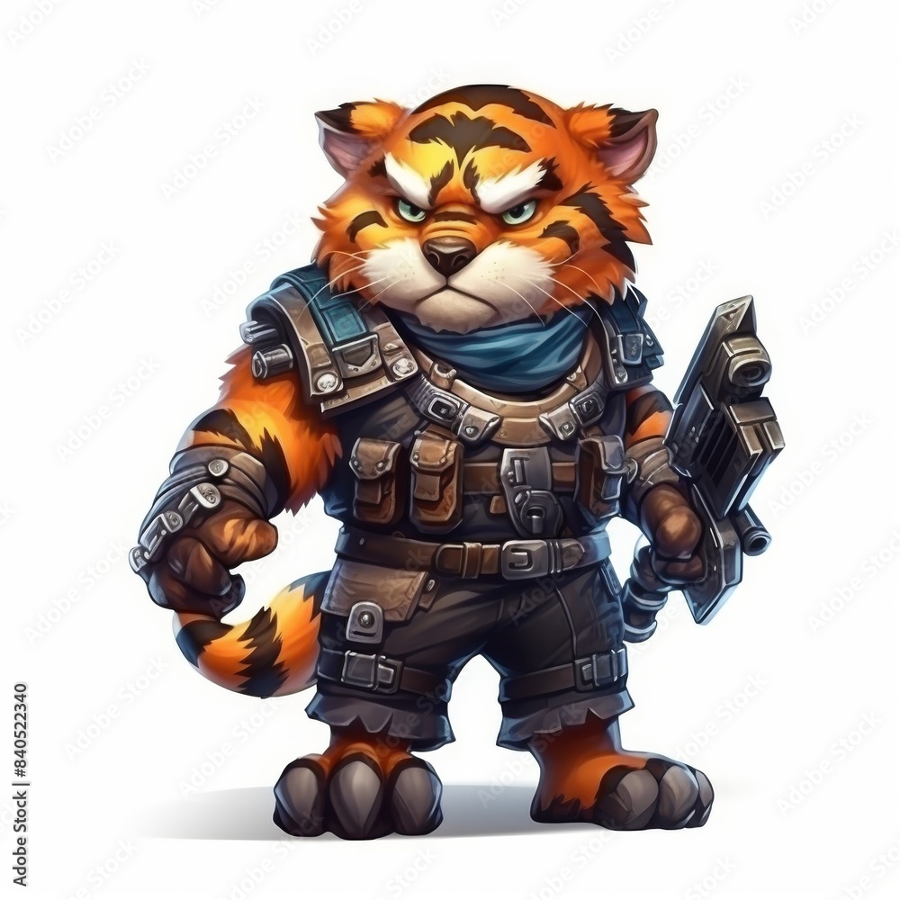 3D cartoon game all character concept isolated on white 3D cartoon game all character concept isolated on white