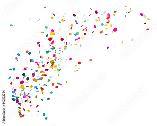 PNG Colored confetti flying backgrounds white background celebration