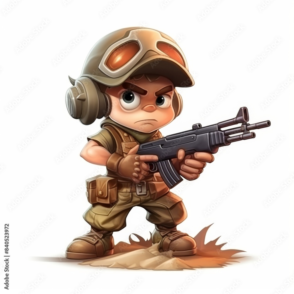 3D cartoon game all character concept isolated on white 3D cartoon game all character concept isolated on white