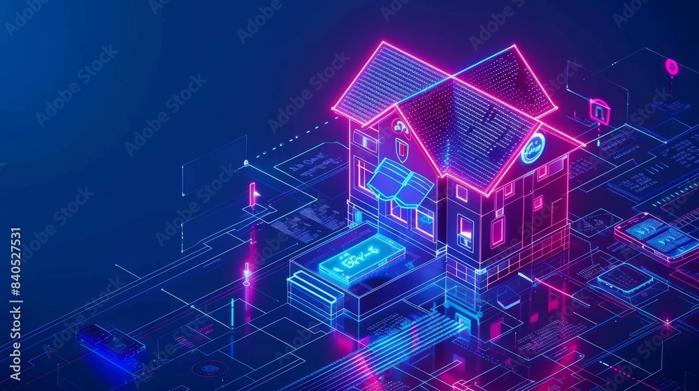 Development of smart home system using the Internet of Things. Designing digital infrastructure in the house, customizing scripts to configure smart devices. Phone apps control smart devices through