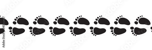 Baby footprint flat icon Vector illustration for poster