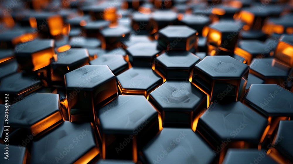 Abstract hexagonal structure. Abstract hexagonal structure.