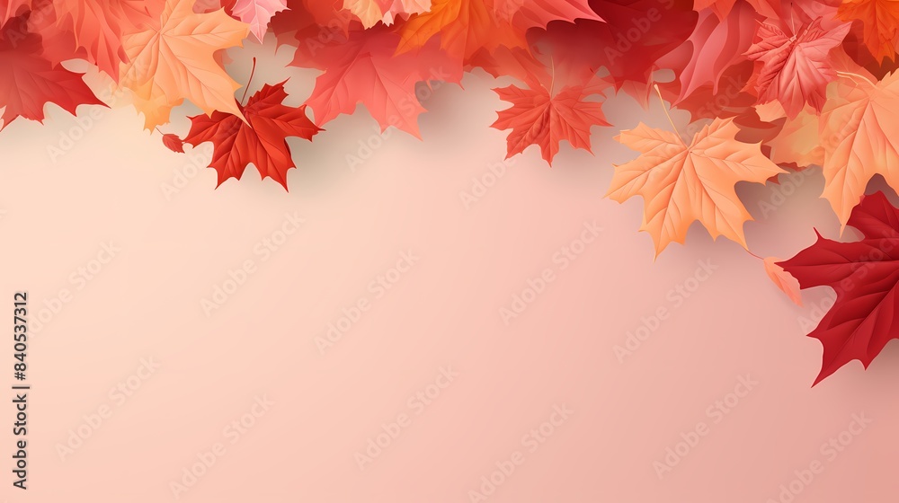 Orange and white maple leaf elements decorative poster background Orange and white maple leaf elements decorative poster background