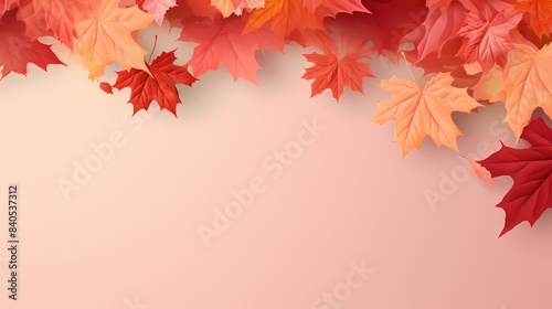 Orange and white maple leaf elements decorative poster background