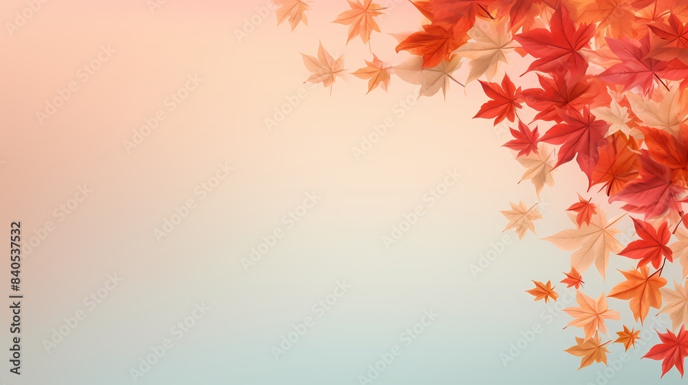 Orange and white maple leaf elements decorative poster background Orange and white maple leaf elements decorative poster background