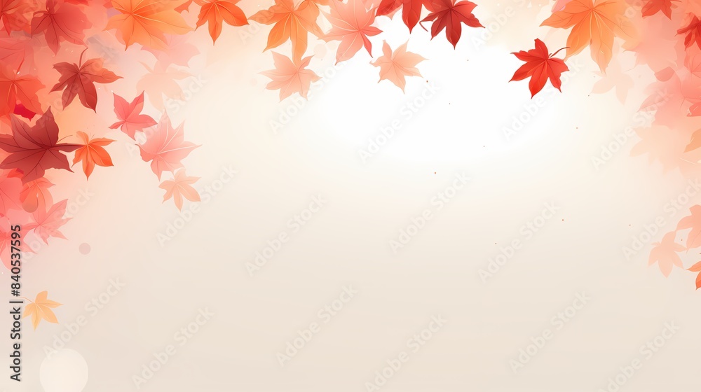 Orange and white maple leaf elements decorative poster background Orange and white maple leaf elements decorative poster background